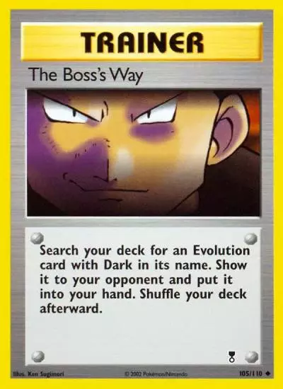 The Boss's Way 105/110 Legendary Collection Pokemon card