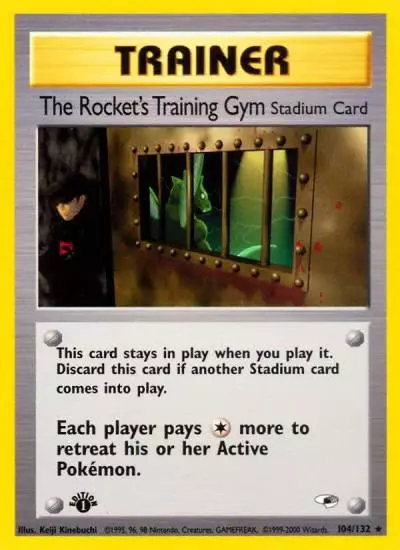 The Rocket's Training Gym 104/132 Gym Heroes Pokemon card