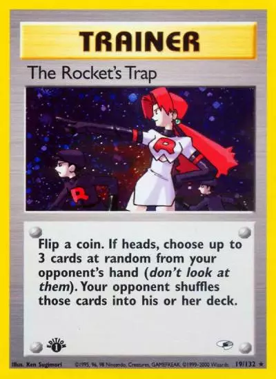 The Rocket's Trap 19/132 Gym Heroes Pokemon card