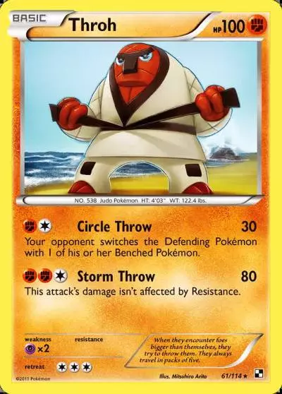 Throh 61/114 Black & White Pokemon card