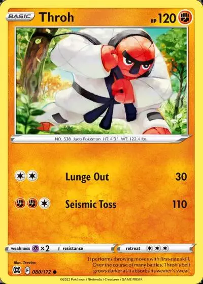 Throh 80/172 Brilliant Stars Pokemon card
