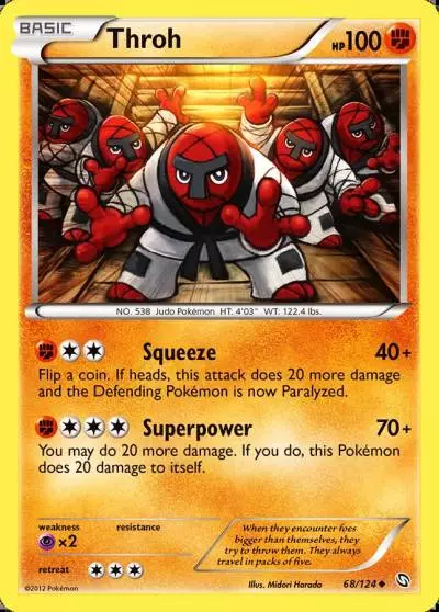 Throh 68/124 Dragons Exalted Pokemon card
