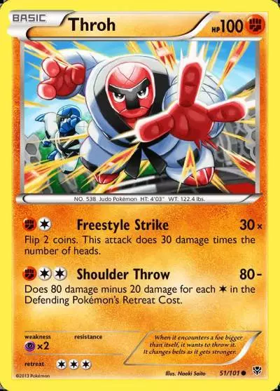 Throh 51/101 Plasma Blast Pokemon card