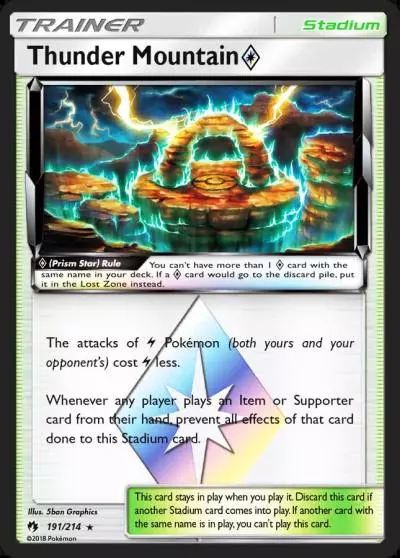 Thunder Mountain ◇ 191/214 Lost Thunder Pokemon card