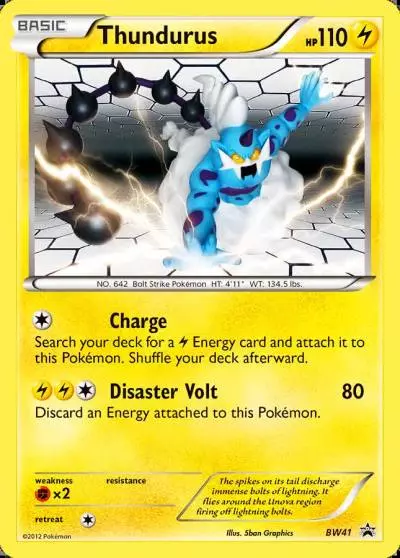 Thundurus BW41/101 BW Black Star Promos Pokemon card