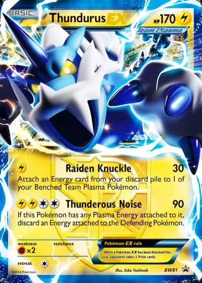 Thundurus-EX BW81/101 BW Black Star Promos Pokemon card