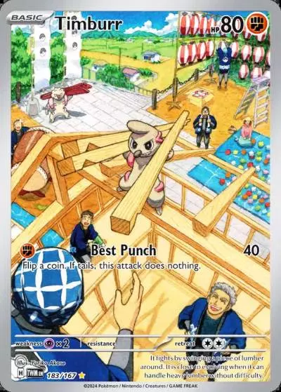 Timburr 183/167 Twilight Masquerade Pokemon card