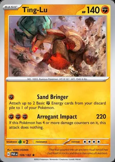 Ting-Lu 109/182 Paradox Rift Pokemon card