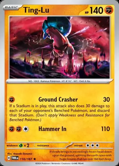 Ting-Lu 110/167 Twilight Masquerade Pokemon card