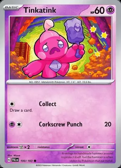 Tinkatink 100/193 Paldea Evolved Pokemon card