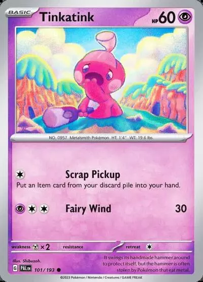 Tinkatink 101/193 Paldea Evolved Pokemon card