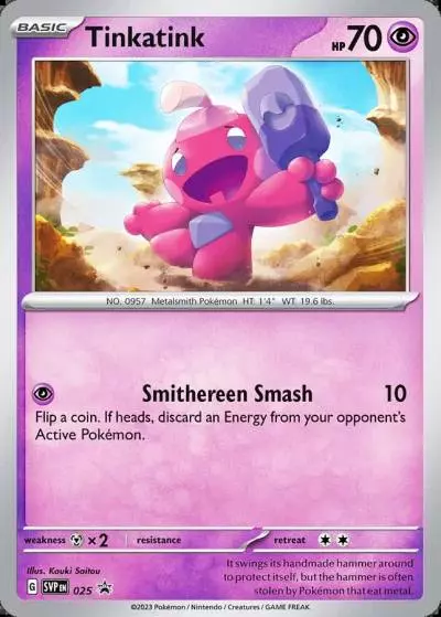 Tinkatink 25/165 Scarlet & Violet Black Star Promos Pokemon card