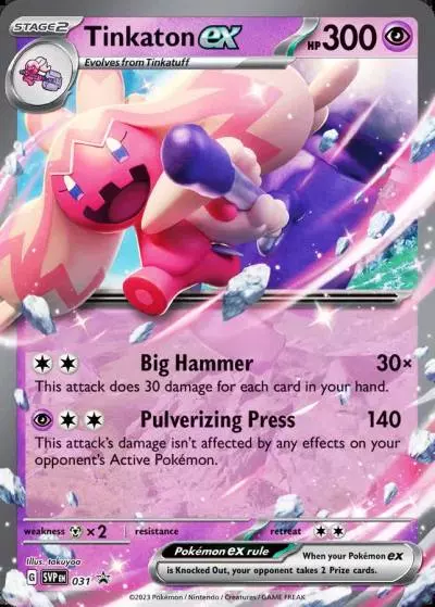 Tinkaton ex 31/165 Scarlet & Violet Black Star Promos Pokemon card