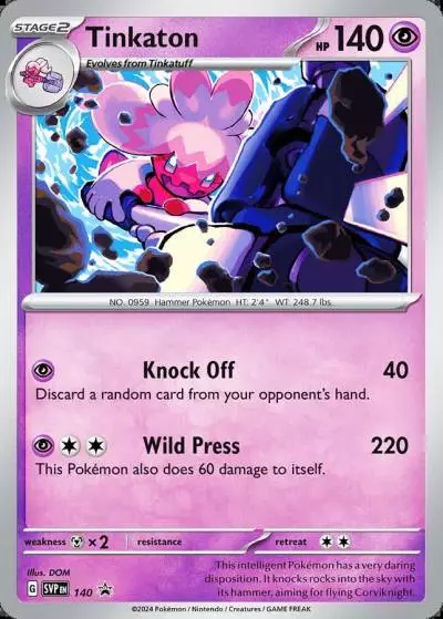 Tinkaton 140/165 Scarlet & Violet Black Star Promos Pokemon card