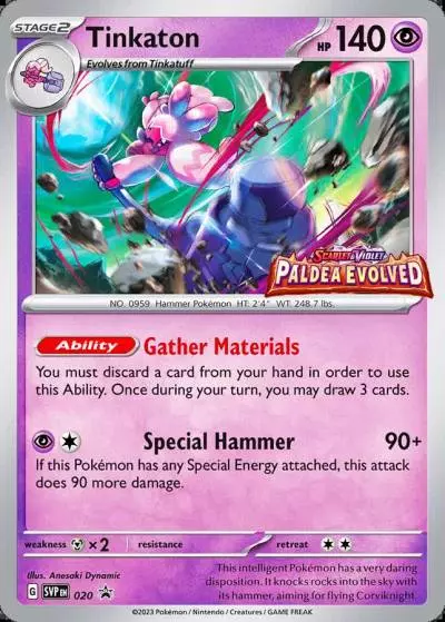 Tinkaton 20/165 Scarlet & Violet Black Star Promos Pokemon card