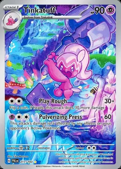Tinkatuff 217/193 Paldea Evolved Pokemon card