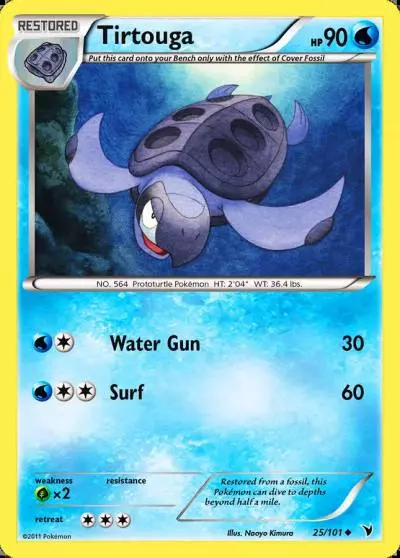 Tirtouga 25/101 Noble Victories Pokemon card