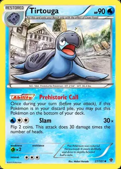 Tirtouga 27/101 Plasma Blast Pokemon card