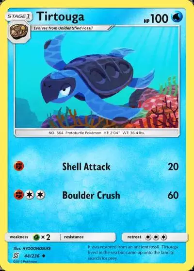 Tirtouga 44/236 Unified Minds Pokemon card