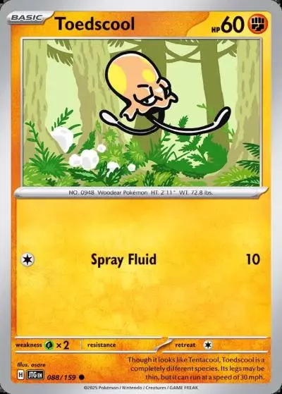 Toedscool 88/159 Journey Together Pokemon card