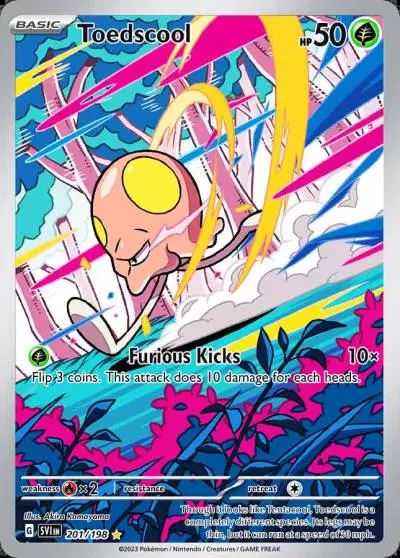 Toedscool 201/198 Scarlet & Violet Pokemon card