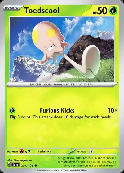 Toedscool 24/198 Scarlet & Violet Pokemon card