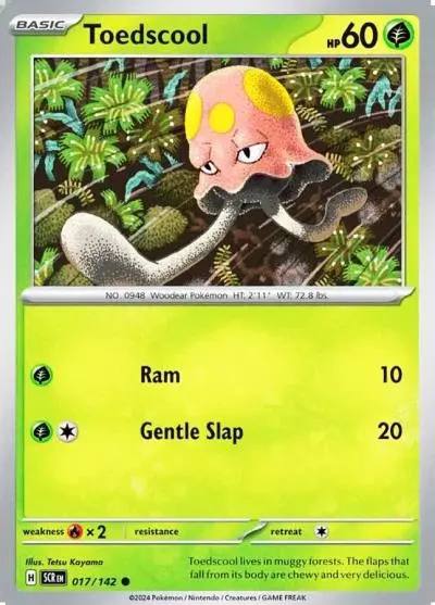 Toedscool 17/142 Stellar Crown Pokemon card