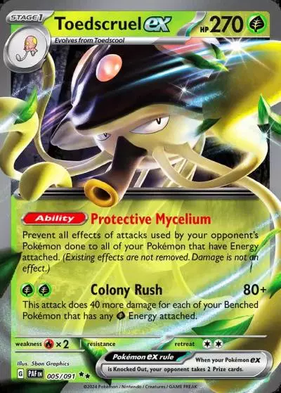 Toedscruel ex 5/91 Paldean Fates Pokemon card
