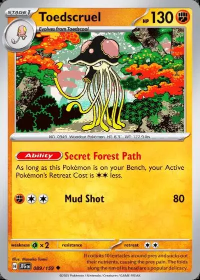 Toedscruel 89/159 Journey Together Pokemon card