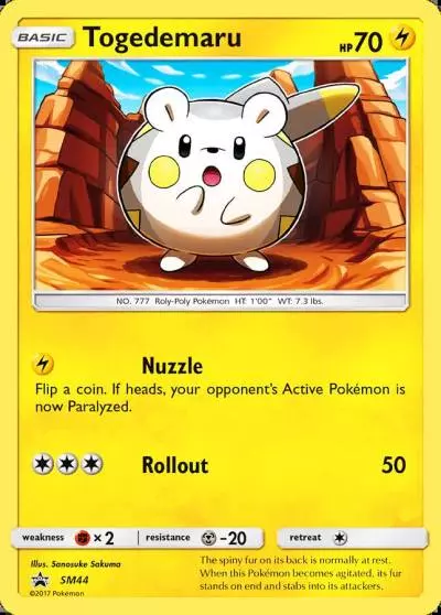 Togedemaru SM44/248 SM Black Star Promos Pokemon card