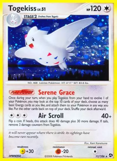 Togekiss 11/106 Great Encounters Pokemon card