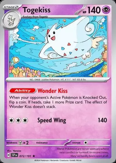 Togekiss 72/191 Surging Sparks Pokemon card