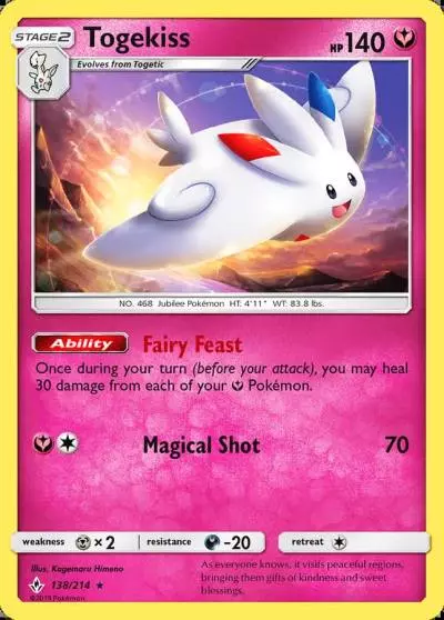 Togekiss 138/214 Unbroken Bonds Pokemon card