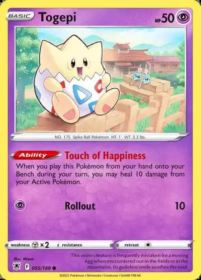 Togepi 55/189 Astral Radiance Pokemon card