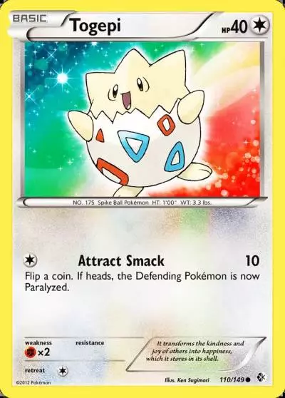 Togepi 110/149 Boundaries Crossed Pokemon card