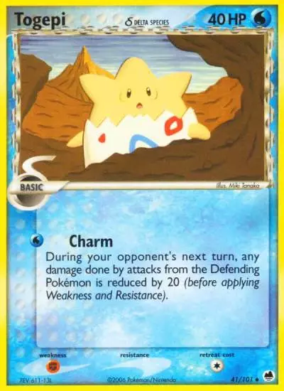 Togepi δ 41/101 Dragon Frontiers Pokemon card