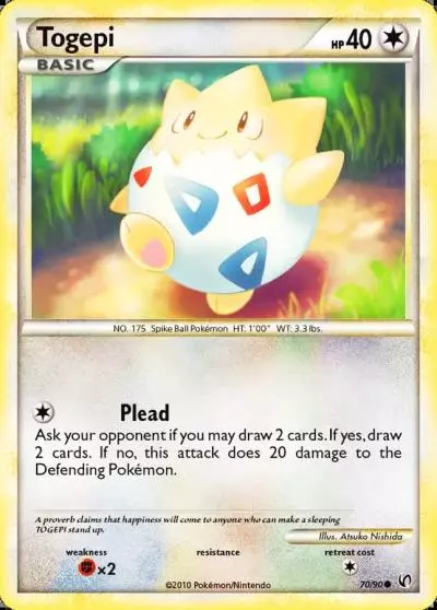 Togepi 70/90 HS—Undaunted Pokemon card