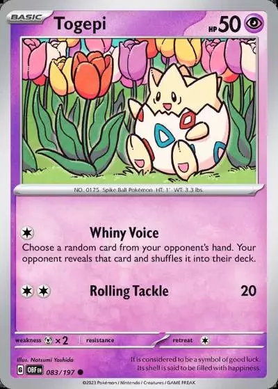 Togepi 83/197 Obsidian Flames Pokemon card