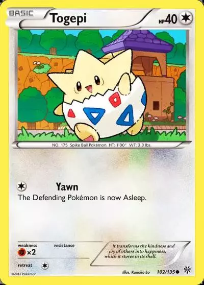 Togepi 102/135 Plasma Storm Pokemon card