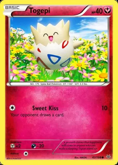 Togepi 43/108 Roaring Skies Pokemon card
