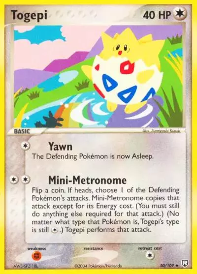 Togepi 50/109 Team Rocket Returns Pokemon card