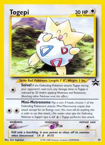 Togepi 30/53 Wizards Black Star Promos Pokemon card
