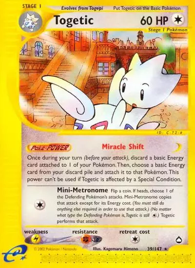 Togetic 39/147 Aquapolis Pokemon card