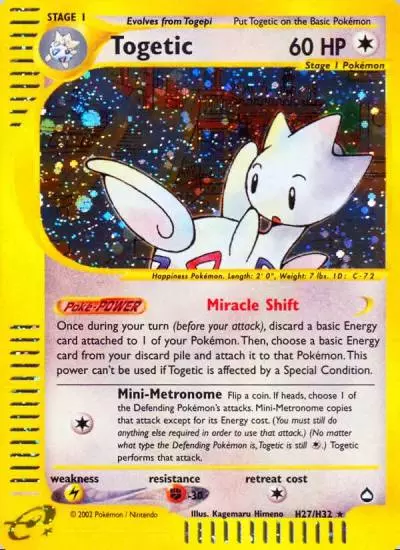 Togetic H27/147 Aquapolis Pokemon card