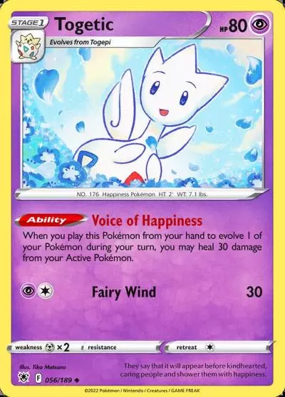 Togetic 56/189 Astral Radiance Pokemon card