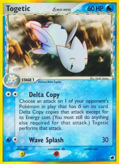 Togetic δ 11/101 Dragon Frontiers Pokemon card
