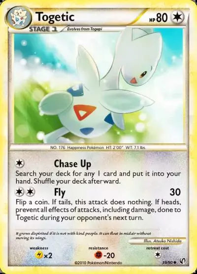 Togetic 39/90 HS—Undaunted Pokemon card