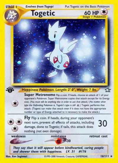 Togetic 16/111 Neo Genesis Pokemon card