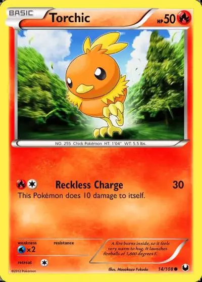 Torchic 14/108 Dark Explorers Pokemon card