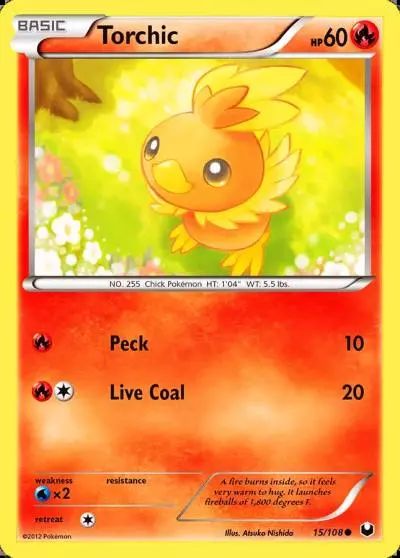 Torchic 15/108 Dark Explorers Pokemon card